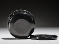 Lidded Blackware Pottery Container