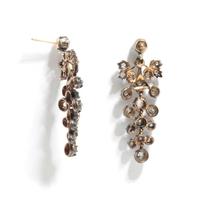 ANTIQUE, DIAMOND AND SILVER-TOPPED GOLD GRAPEVINE EARRINGS