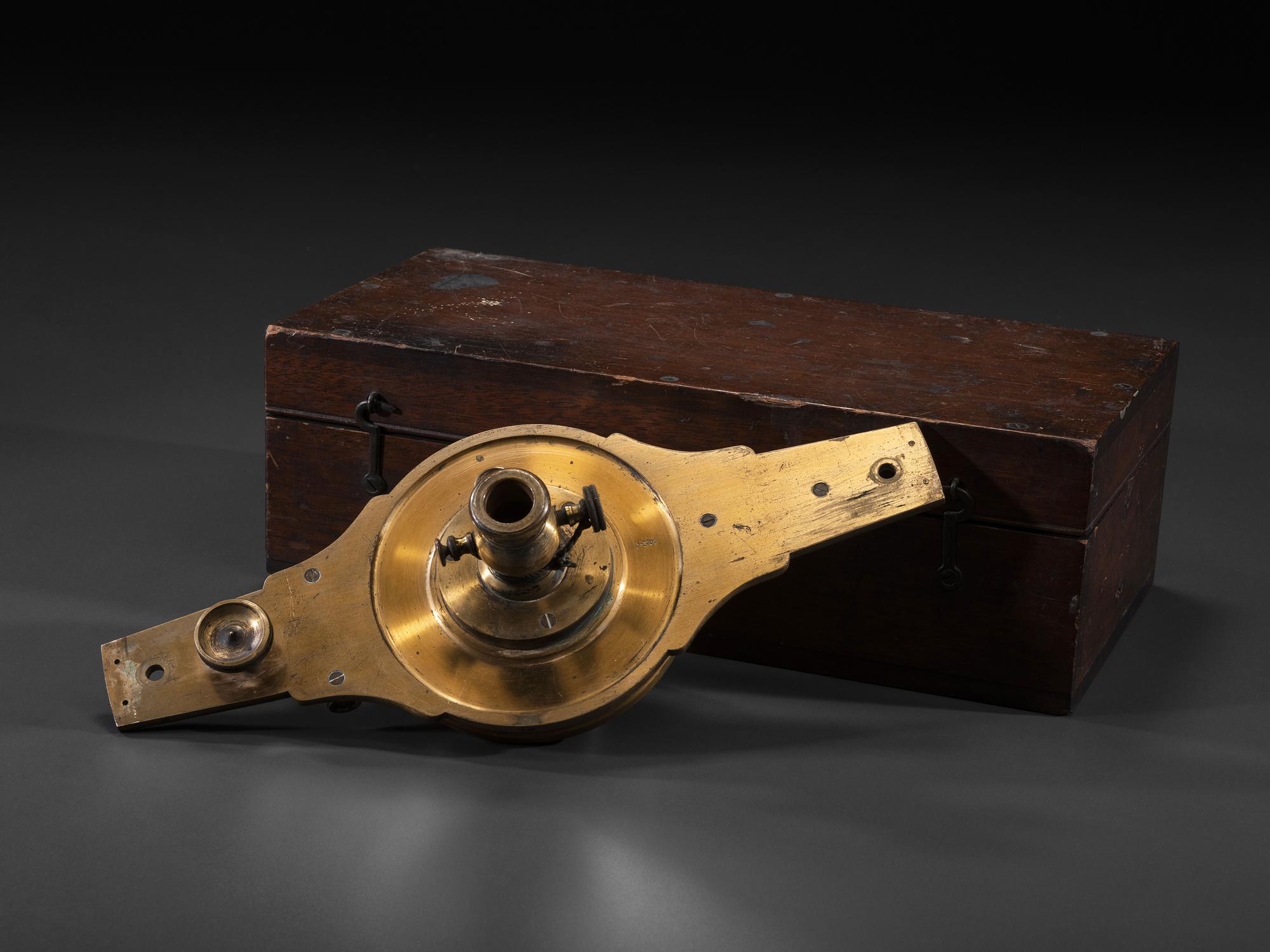 A W. and L.E. Gurley Cased Brass Compass