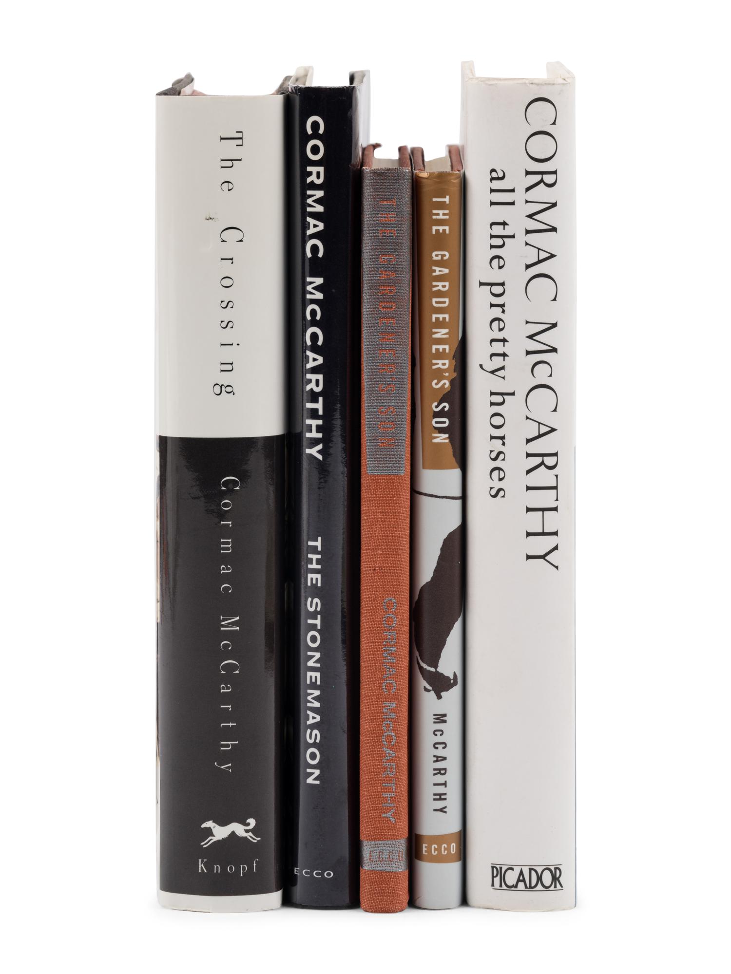 McCARTHY, Cormac (1933-2023). A group of 5 FIRST EDITIONS, comprising: