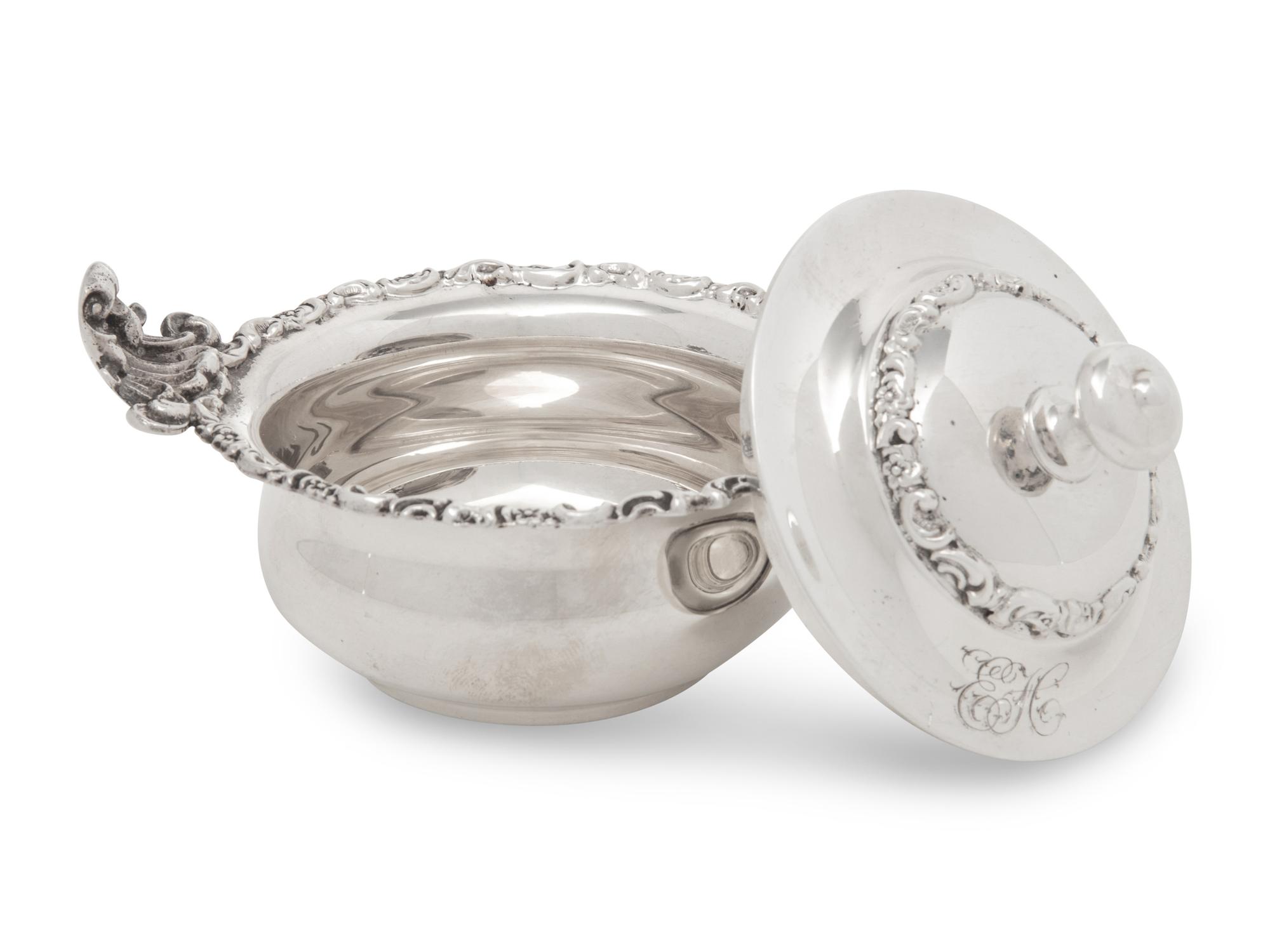 A Set of Twelve American Silver Covered Bouillon Bowls and Underplates