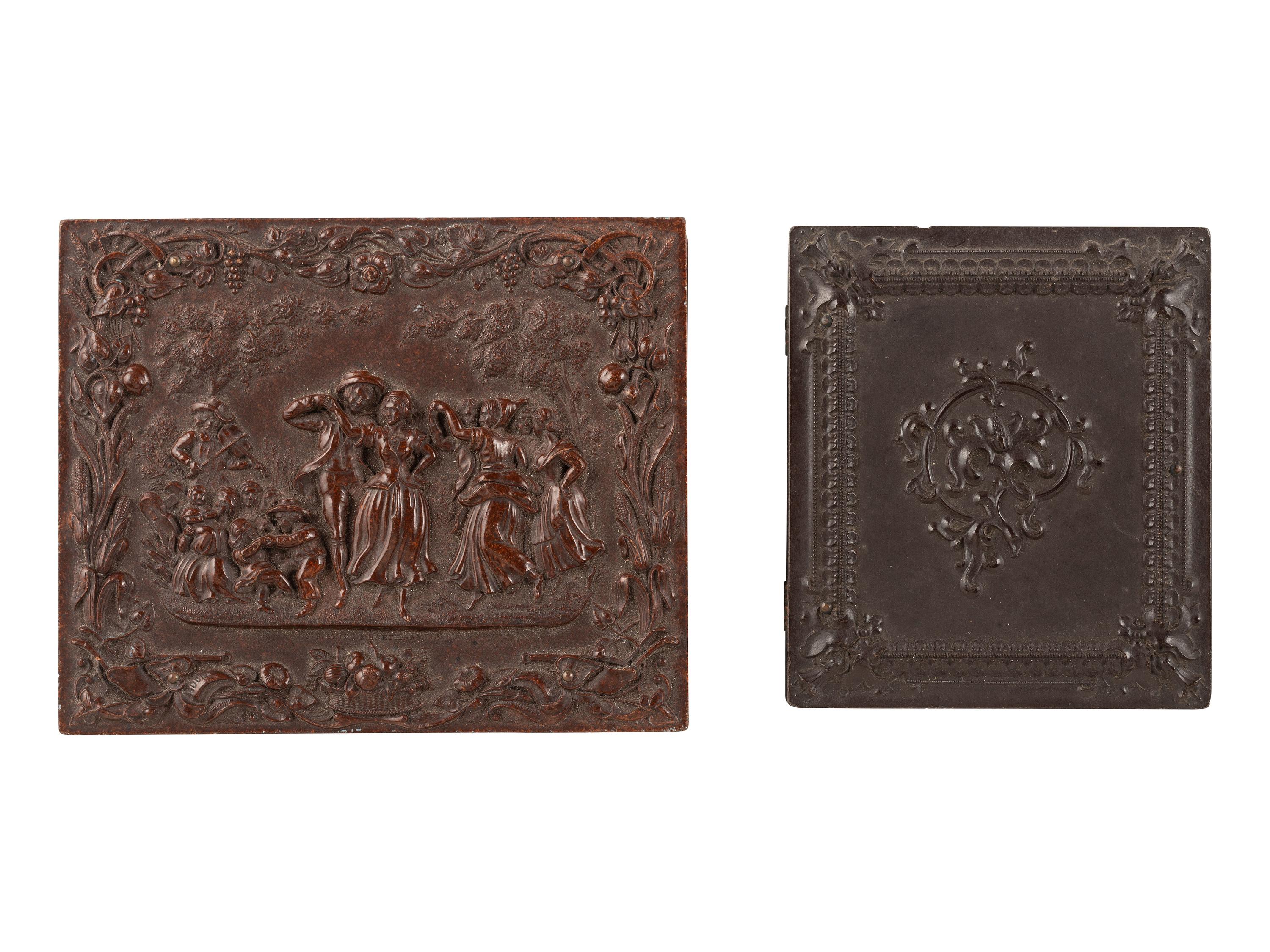 [EARLY PHOTOGRAPHY]. 4 cased images featuring subjects holding or displaying cased images.