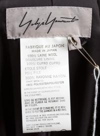 A Yohji Yamamoto Black Wool Runway Dress, Size 2.