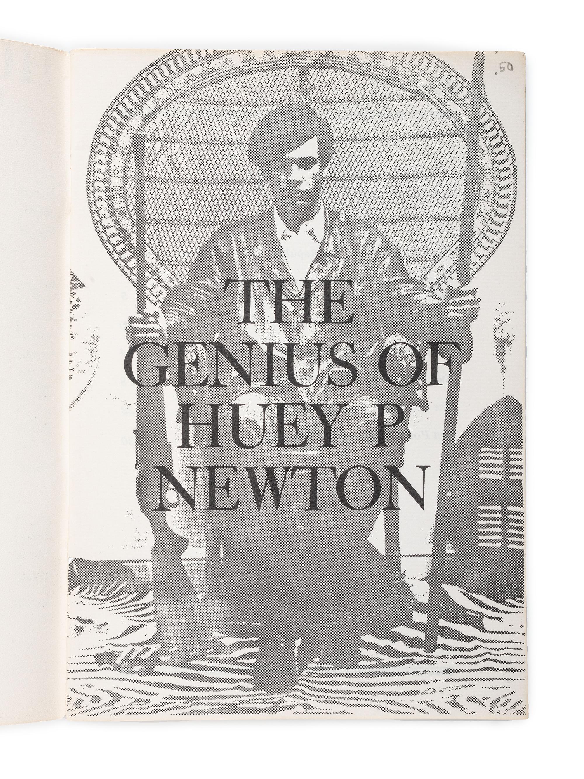 [BLACK PANTHERS]. The Genius of Huey P. Newton . [San Francisco, CA]: [Black Panther Party], ca 1970.