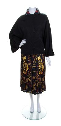 An Hermes Reversible Black Jacket Ensemble,