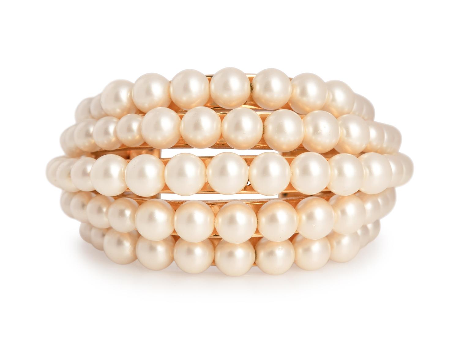 Chanel Cuff with Faux Pearls, 1984