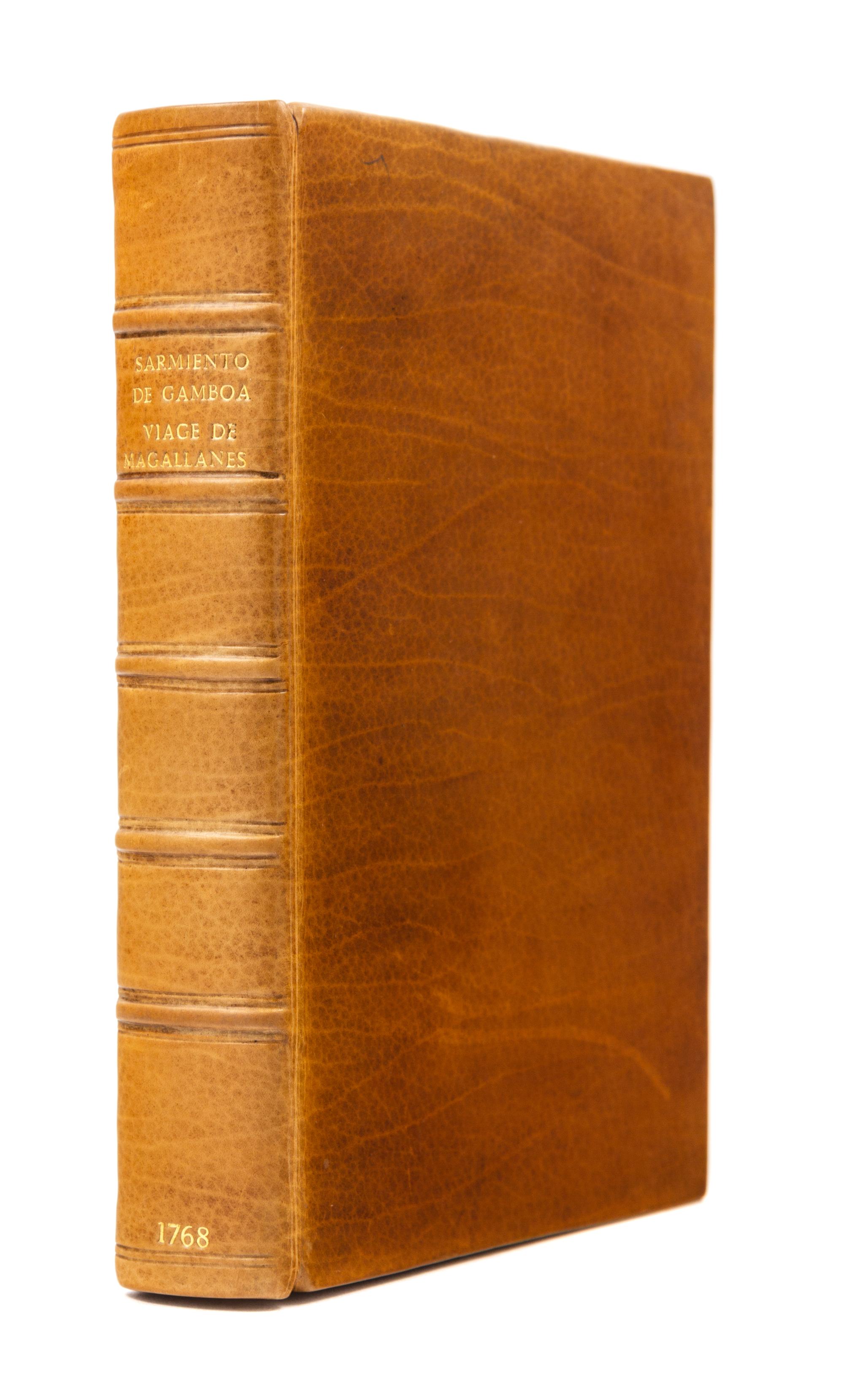 SARMIENTO DE GAMBOÁ, Pedro (1532-1592). Viage al Estrecho de Magallanes. Madrid, 1768. FIRST EDITION, edited by Bernardo de Yriarte.