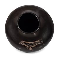 Pottery Jar, with Northwest Coast Design Elements
