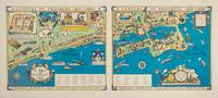 [CHICAGO]. SARG, Anthony Frederick (1880-1942). Century of Progress 1833-1933. A Geographical Map of the Century of Progress Exposition Held in Chicago, Illinois 1933 . Chicago: The Lakeside Press for the Reuben H. Donnelley Corporation, 1933.