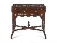 A Syrian Carved and Inlaid Game Table