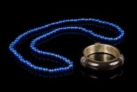 Two Chinese Jewelry Articles Length of necklace 16 3/4 inches.