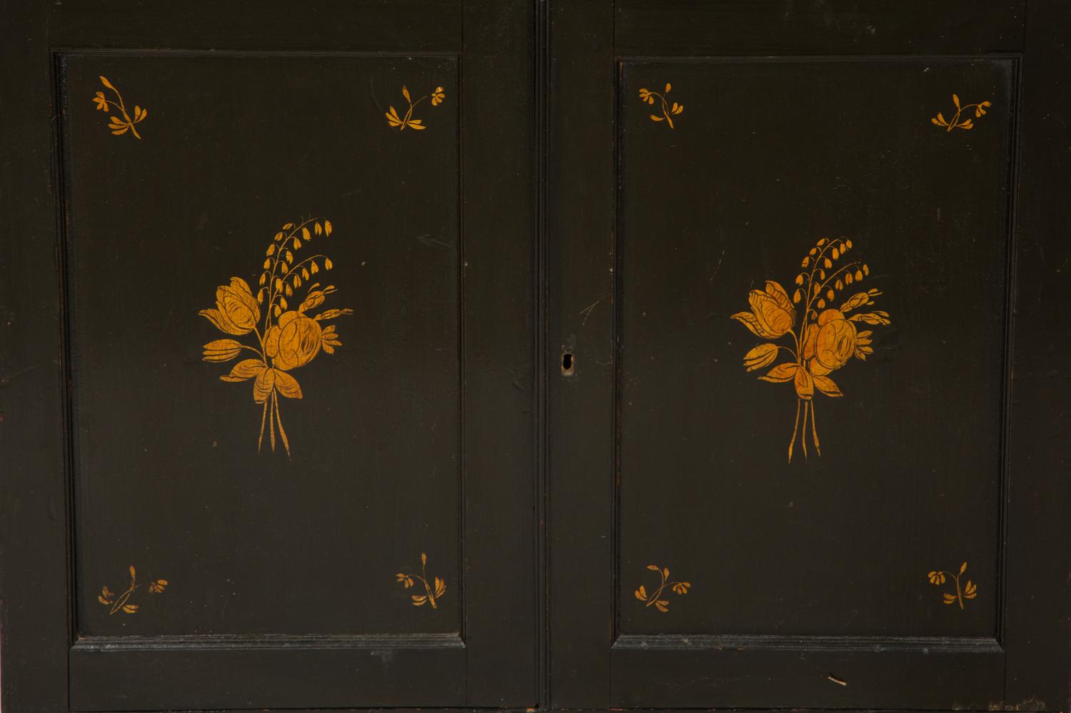 A Pair of English Painted Waterfall Bookcases
