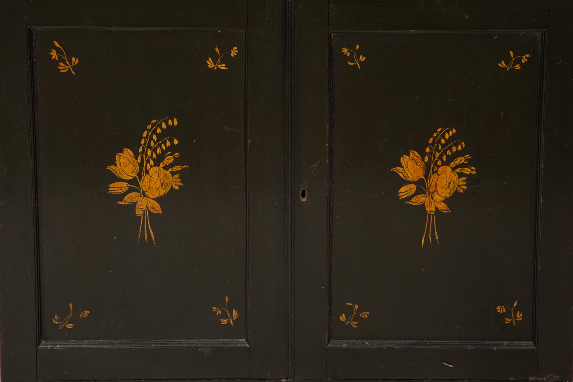 A Pair of English Painted Waterfall Bookcases
