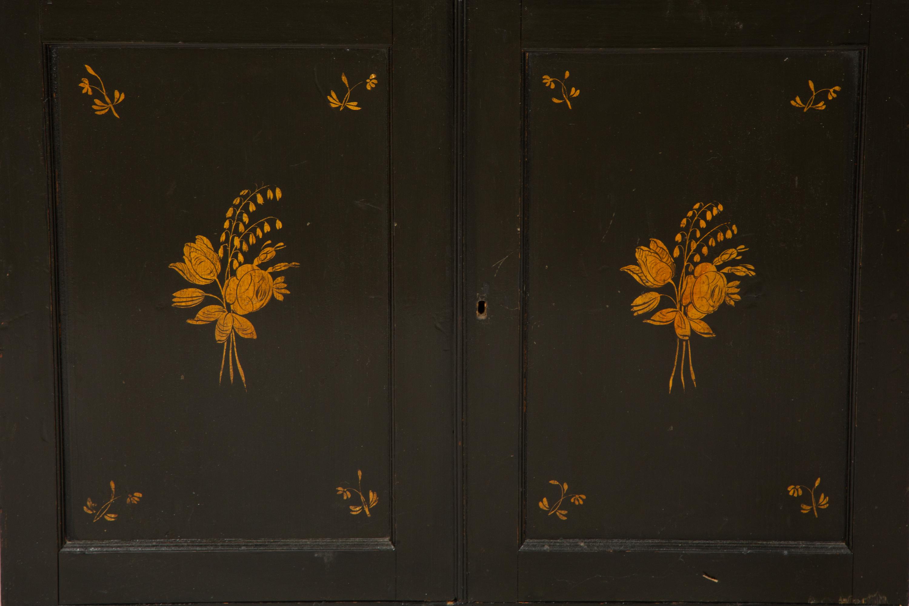 A Pair of English Painted Waterfall Bookcases