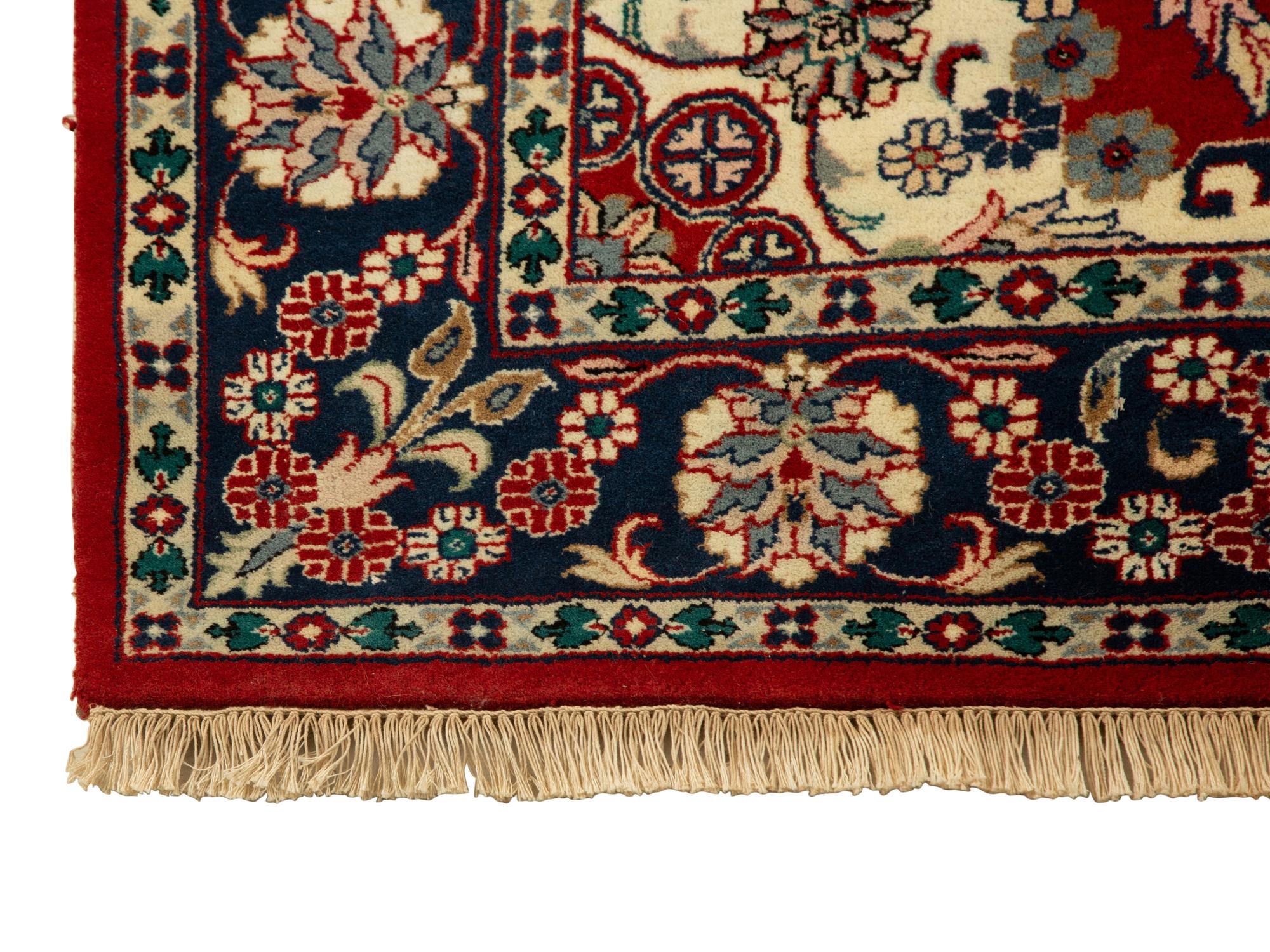 Three Matching Indian Persian Design Wool Gallery Carpets