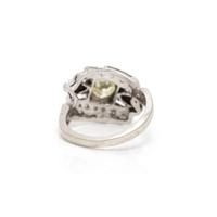 COLORED DIAMOND AND DIAMOND RING