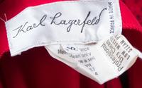 A Karl Lagerfeld Red Silk Dress Size 42.