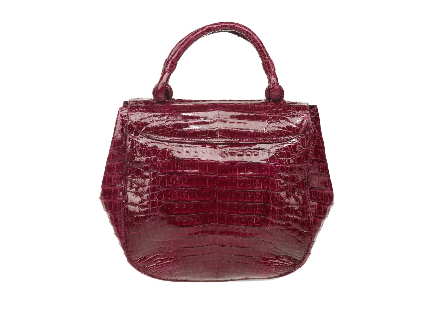 Nancy Gonzalez Purple Crocodile Handbag