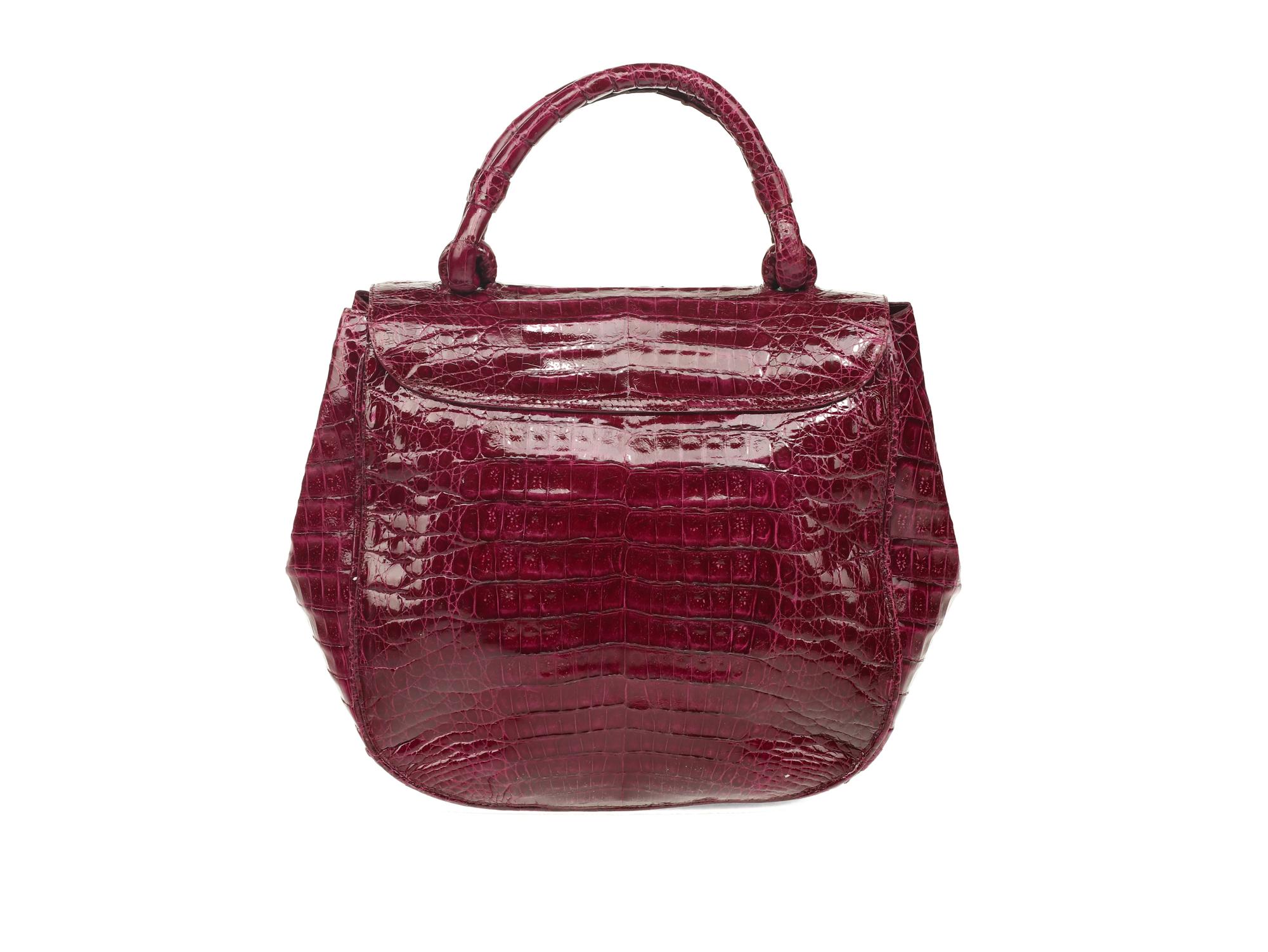 Nancy Gonzalez Purple Crocodile Handbag