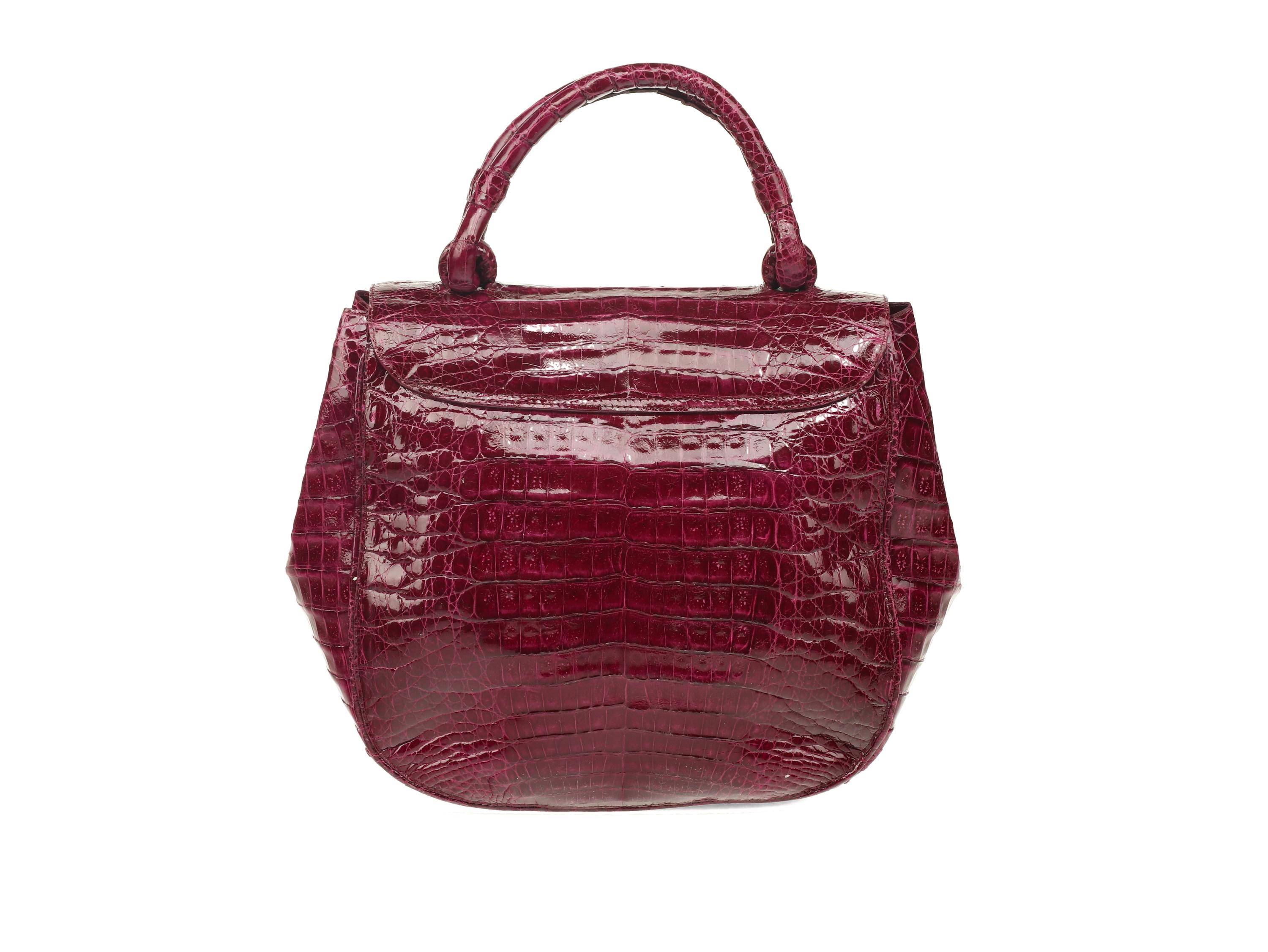 Nancy Gonzalez Purple Crocodile Handbag
