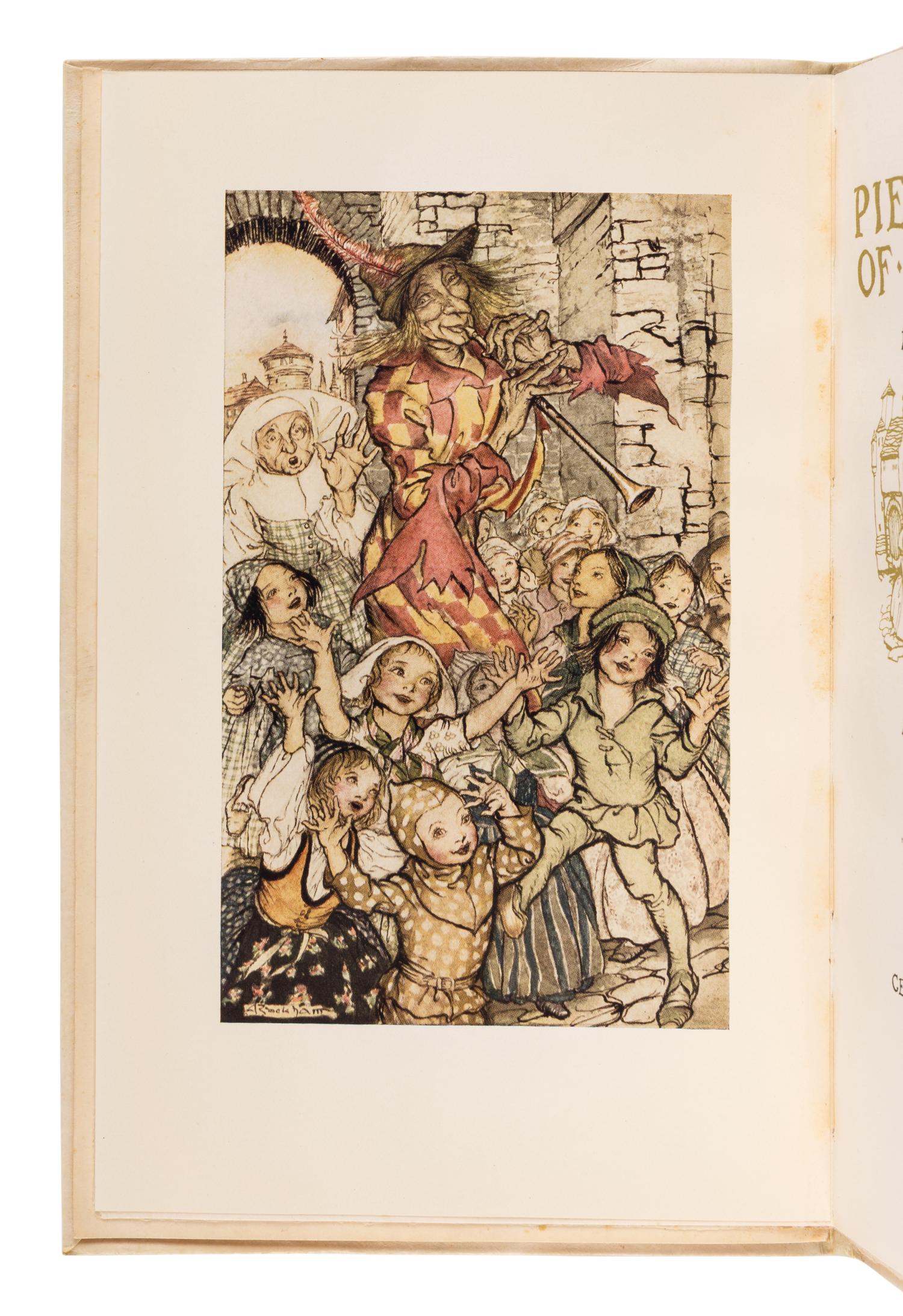[RACKHAM, Arthur (1867-1939), illustrator]. BROWNING, Robert (1812-1889). The Pied Piper of Hamelin. London: George G. Harrap & Co., 1934.