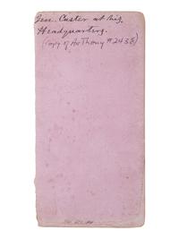 [CUSTER, George A. (1809-1876)]. Gen. Custer at his Head Quarters in the field....