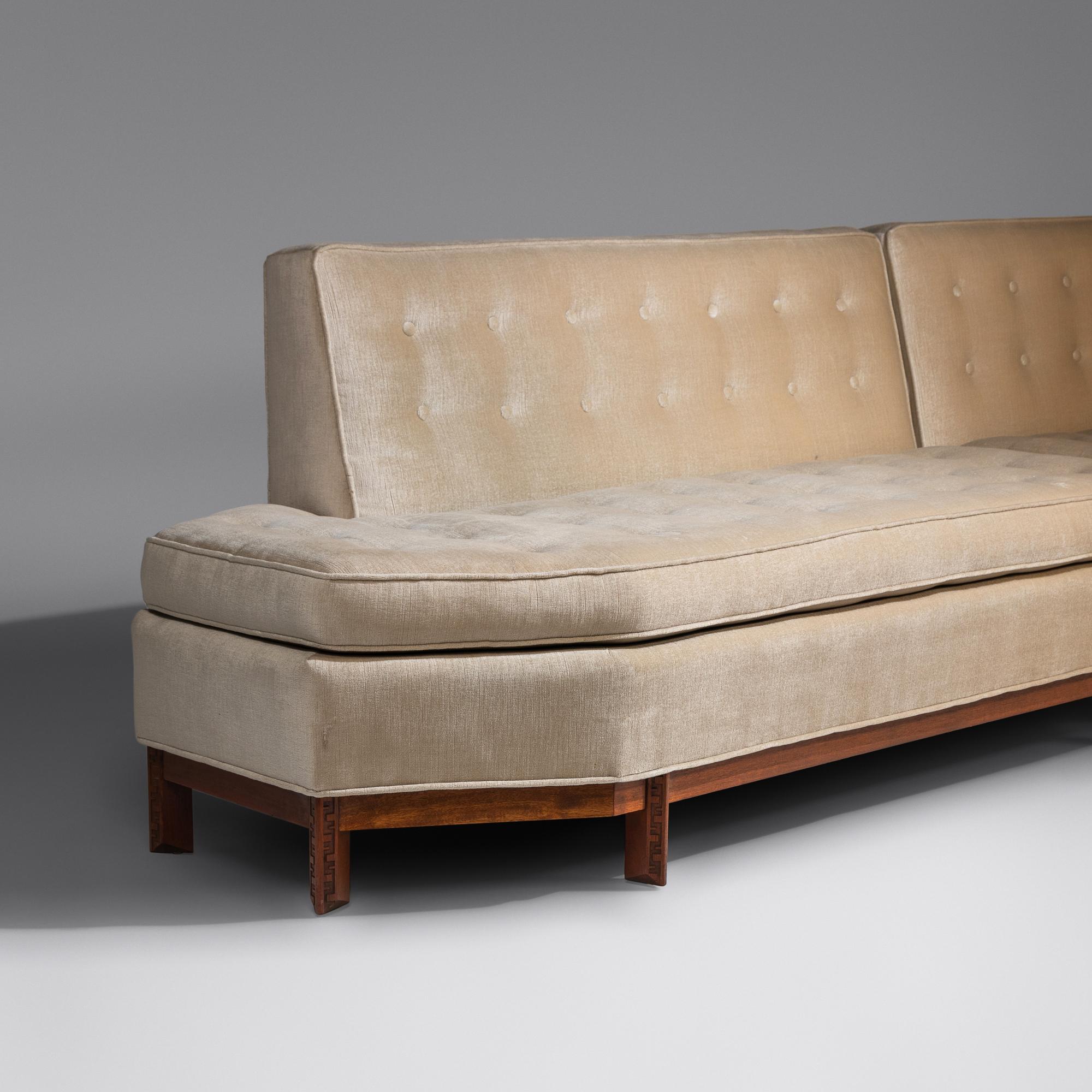 Taliesin two-piece sofa, c. 1955 Heritage Henredon, USA