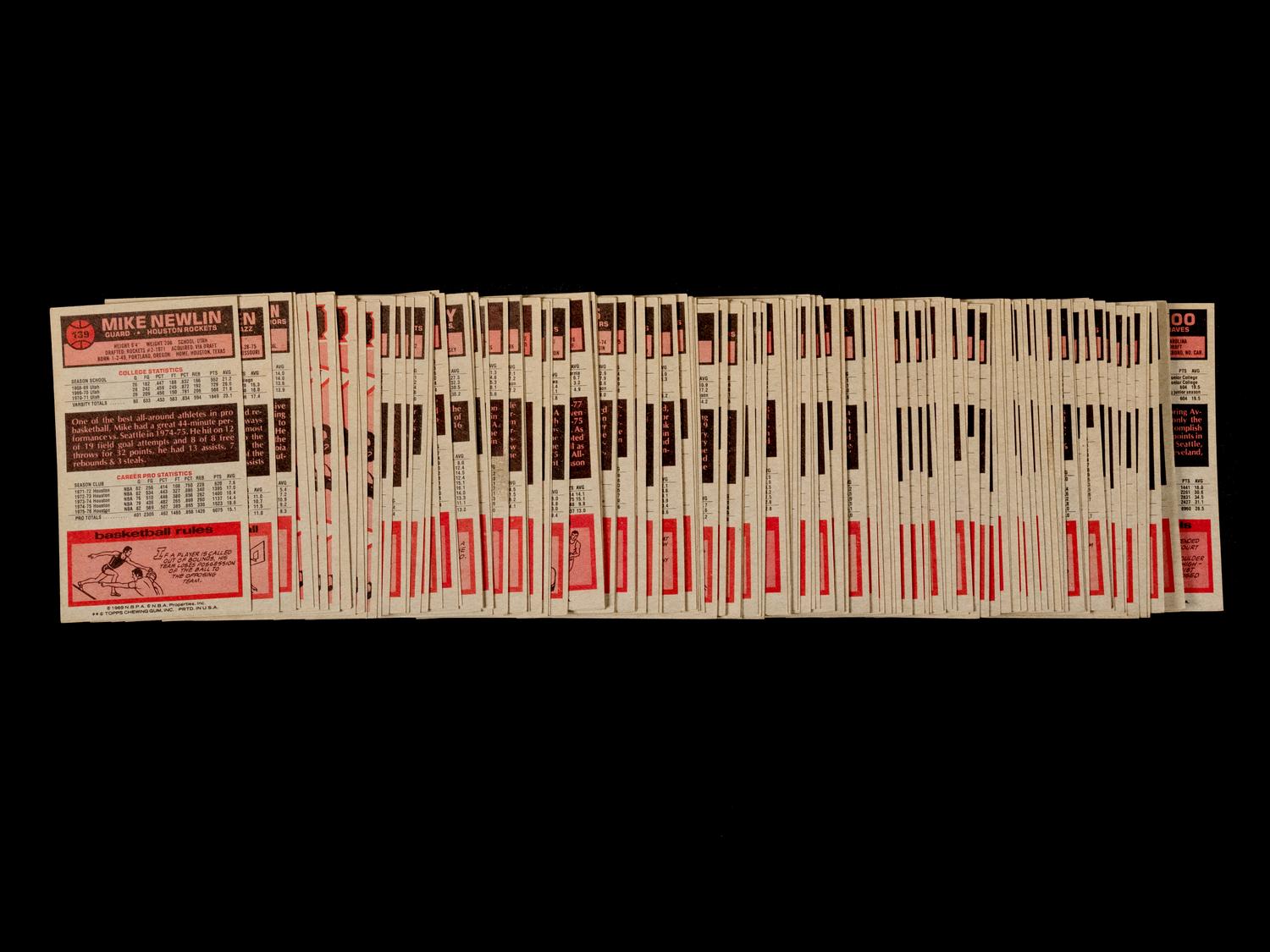 A Near Set of 1976-77 Topps Basketball Cards (141/144)