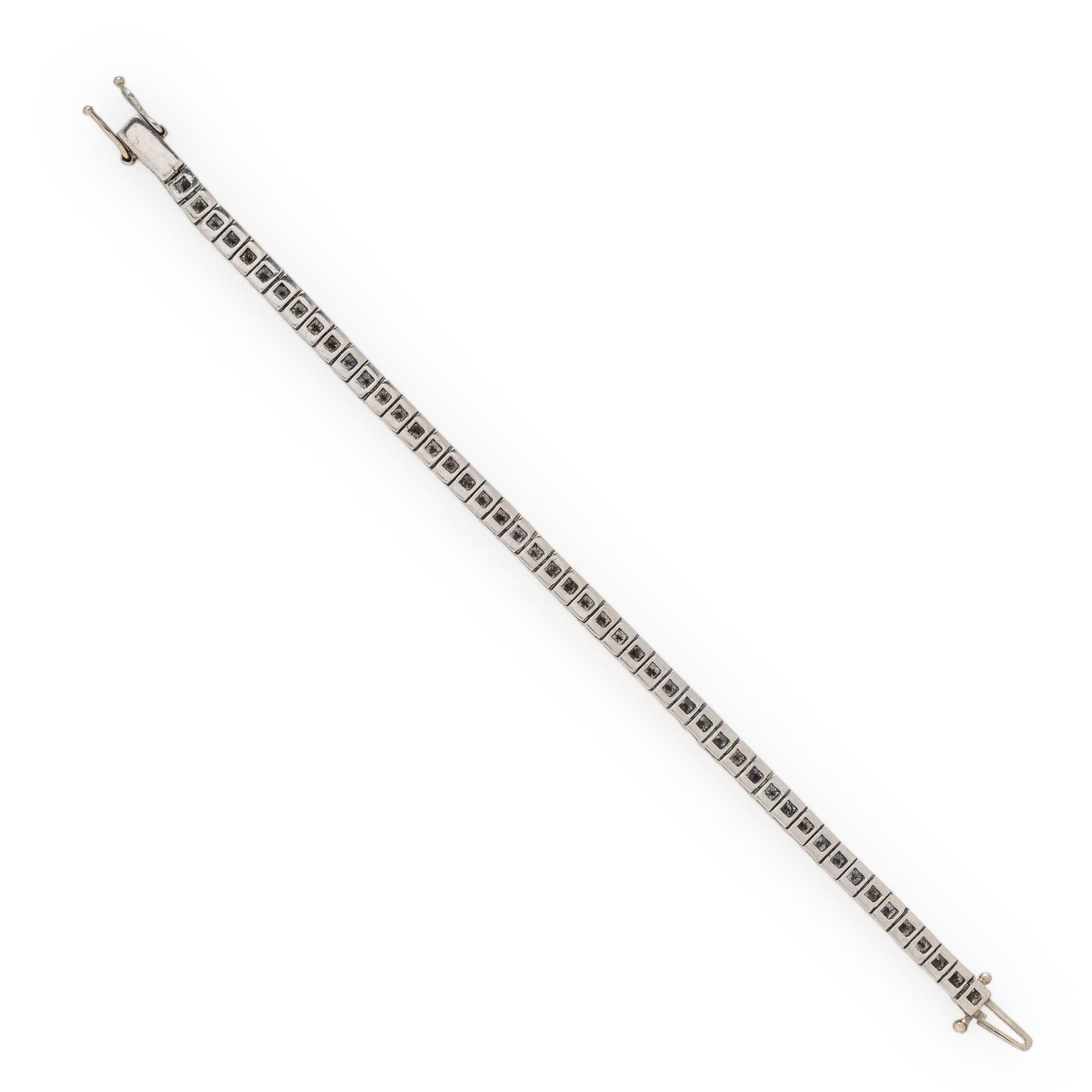 Diamond and Platinum Line Bracelet