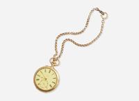 A 14K Yellow Gold M. Halbkram Wien Pocket Watch