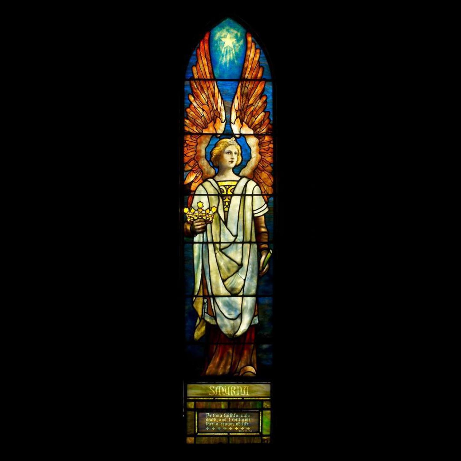 TIFFANY STUDIOS Angels Representing Seven Churches, A Rare Set of Seven Windows, 1902