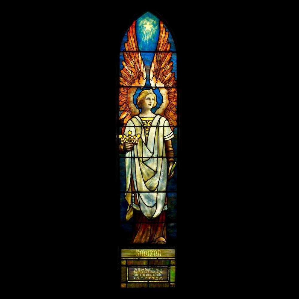 TIFFANY STUDIOS Angels Representing Seven Churches, A Rare Set of Seven Windows, 1902