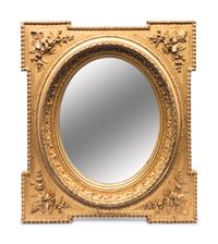 A Pair of Continental Gilt Framed Mirrors — 19TH CENTURY