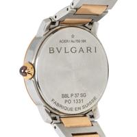 BULGARI, REF. BBL P 37 SG STAINLESS STEEL AND 18K ROSE GOLD WATCH