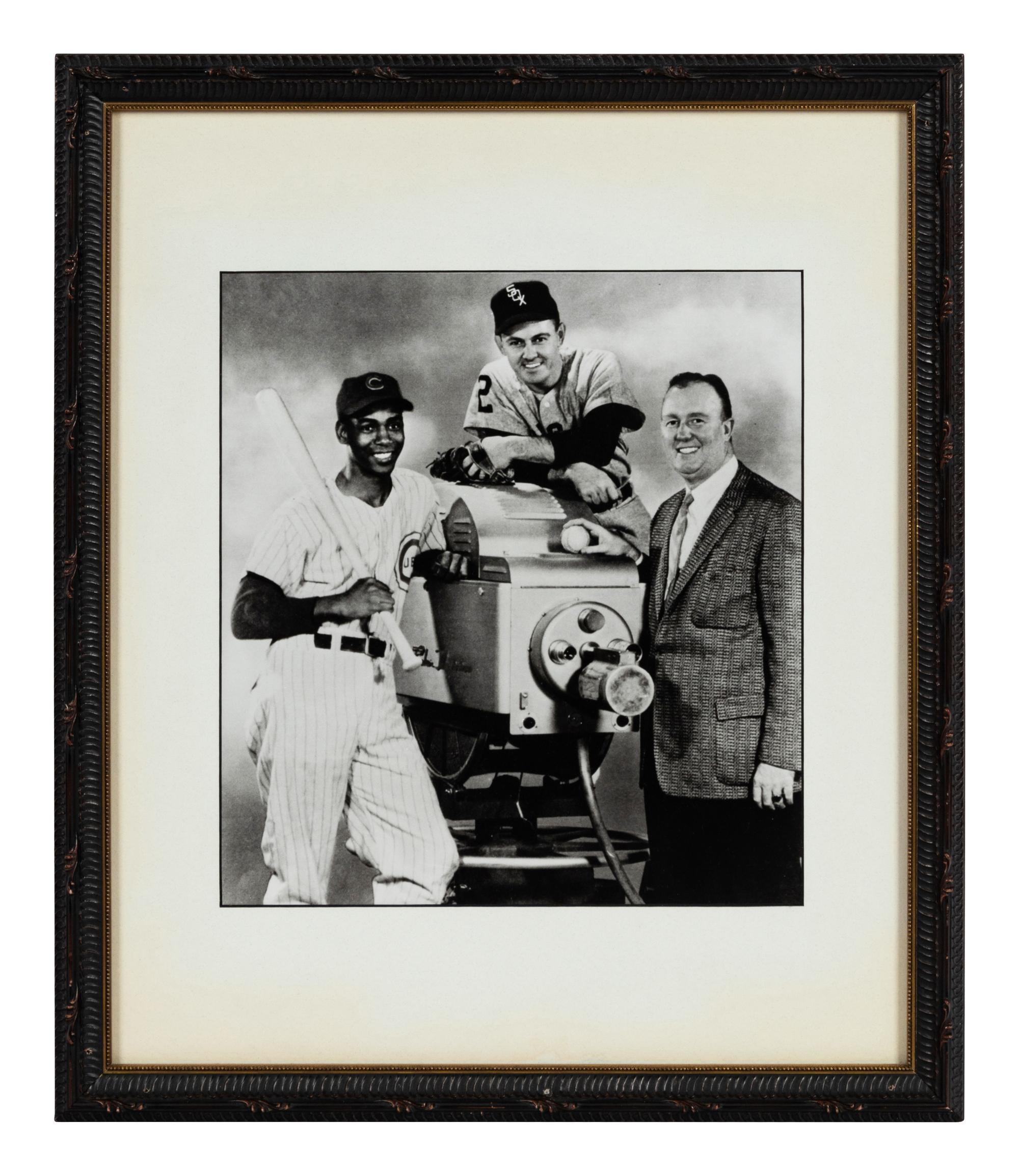 A Group of 14 Photographs of Various Chicago Baseball Players Formerly Displayed at Mike Ditka’s Restaurant