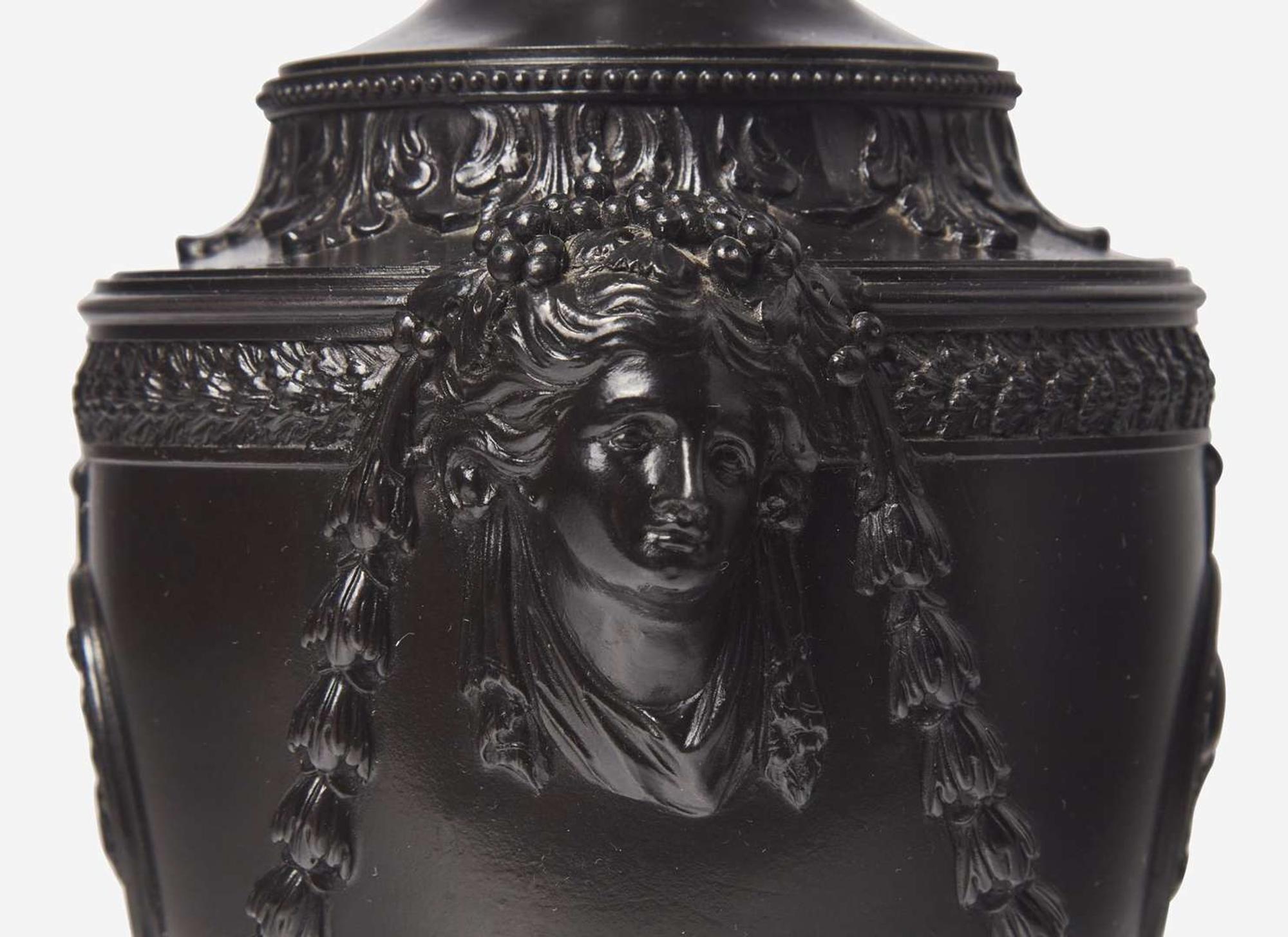 A Humphrey Palmer Black Basalt Vase and Cover, UK, circa 1770s