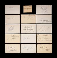 A Group of 15 Vintage Golf Hall of Fame and Champion Signed Autographed Index Cards,