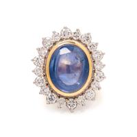 SAPPHIRE AND DIAMOND RING