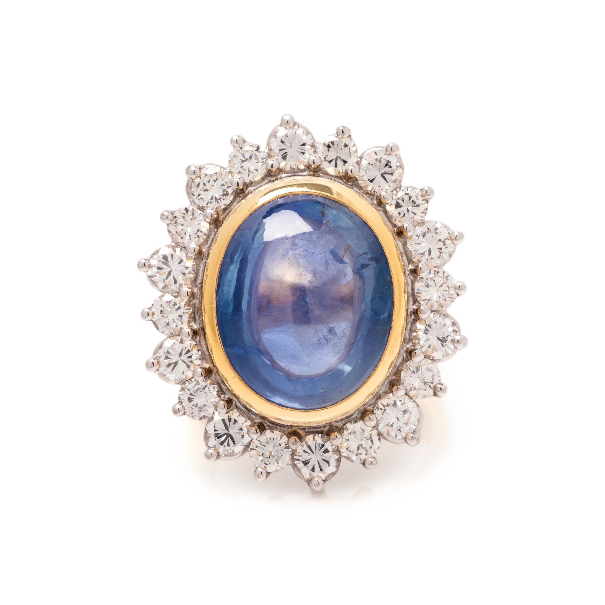 SAPPHIRE AND DIAMOND RING
