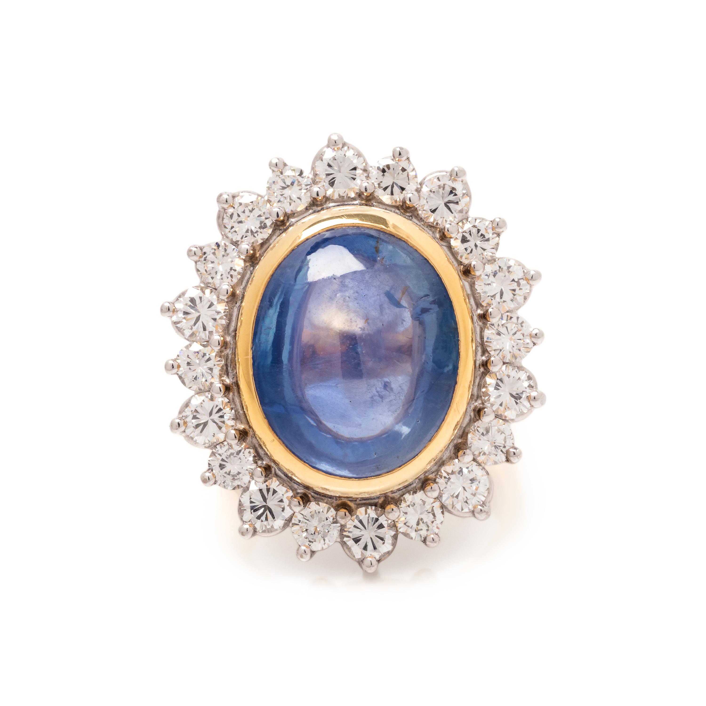 SAPPHIRE AND DIAMOND RING