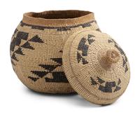 Northern California Basketry Hat and Lidded Container