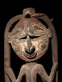 An Iatmul Wood Skull Rack