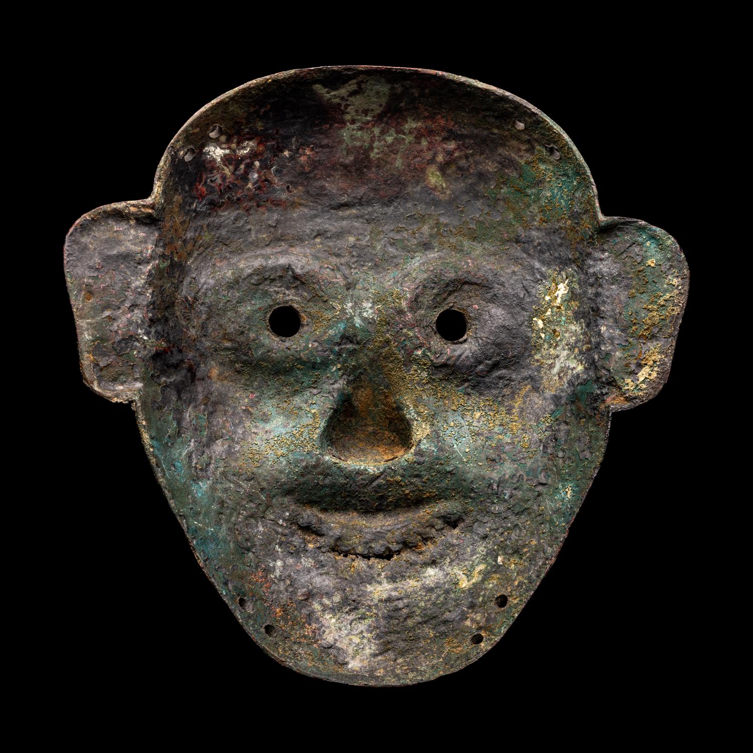 A Chinese Bronze Funerary Mask