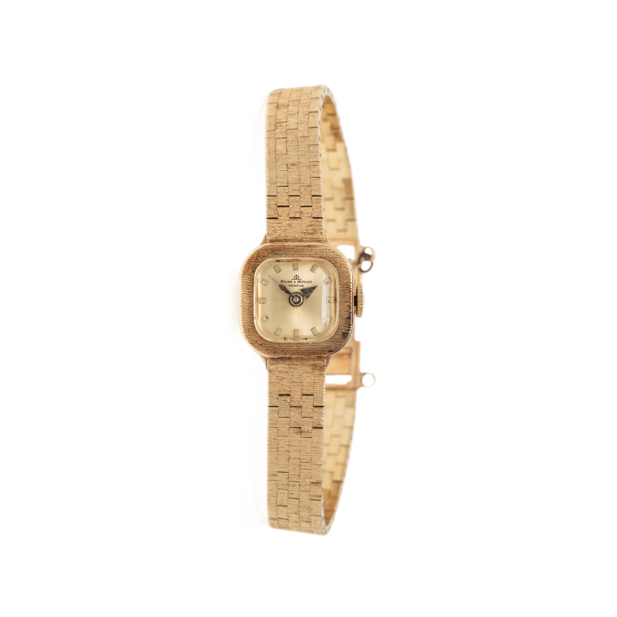 BAUME & MERCIER, YELLOW GOLD WATCH