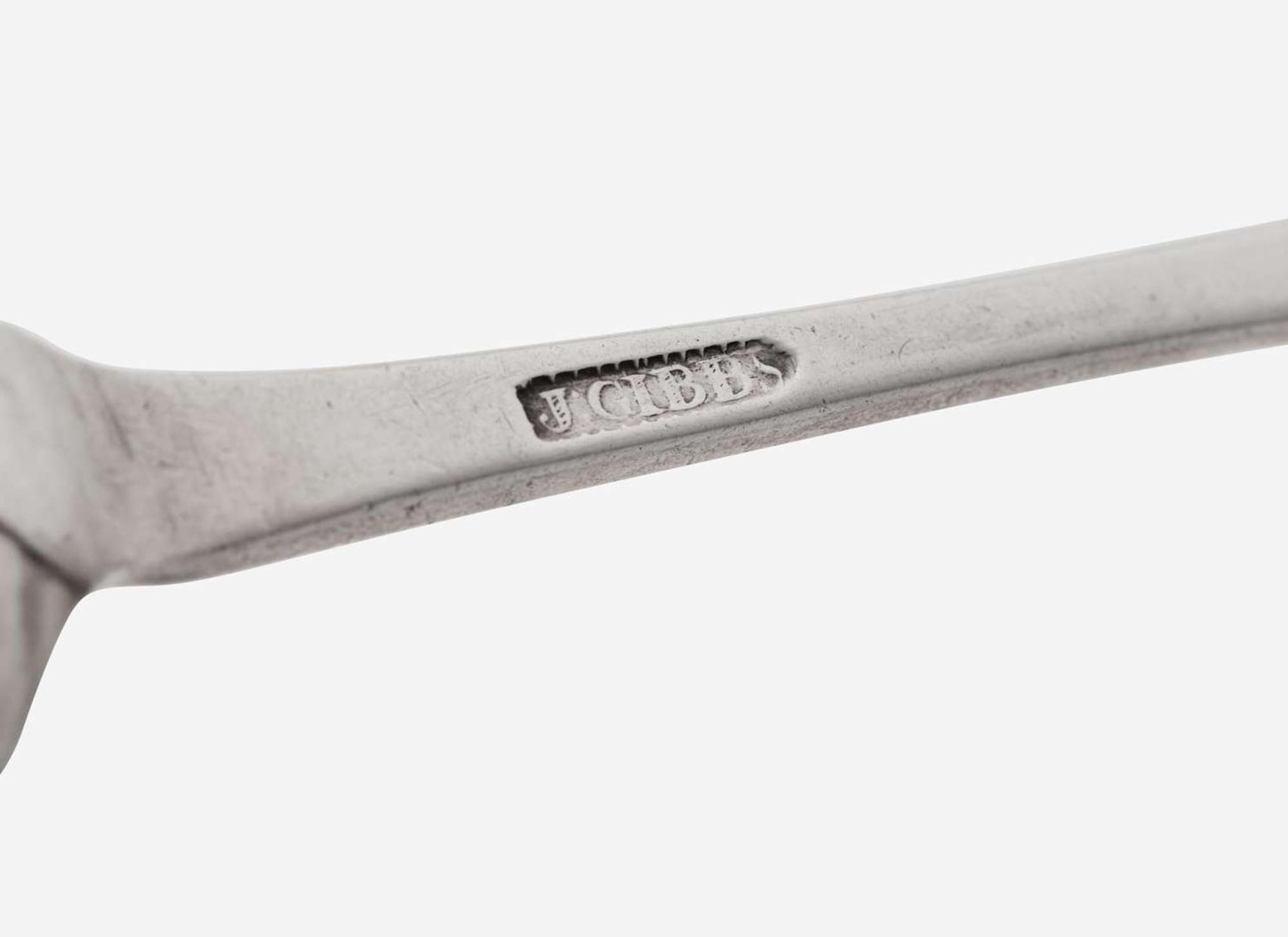 A group of ten silver tablespoons, John Gladding Gibbs (1751-1797) and Saunders Pitman (1734-1804), Providence, RI, circa 1780-1790