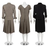 Four Vintage Ensembles: Two Dresses, One Two-Piece Skirt Suit, and One Three-Piece Ensemble, 1940s {SOLD-Post sale offer accepted}