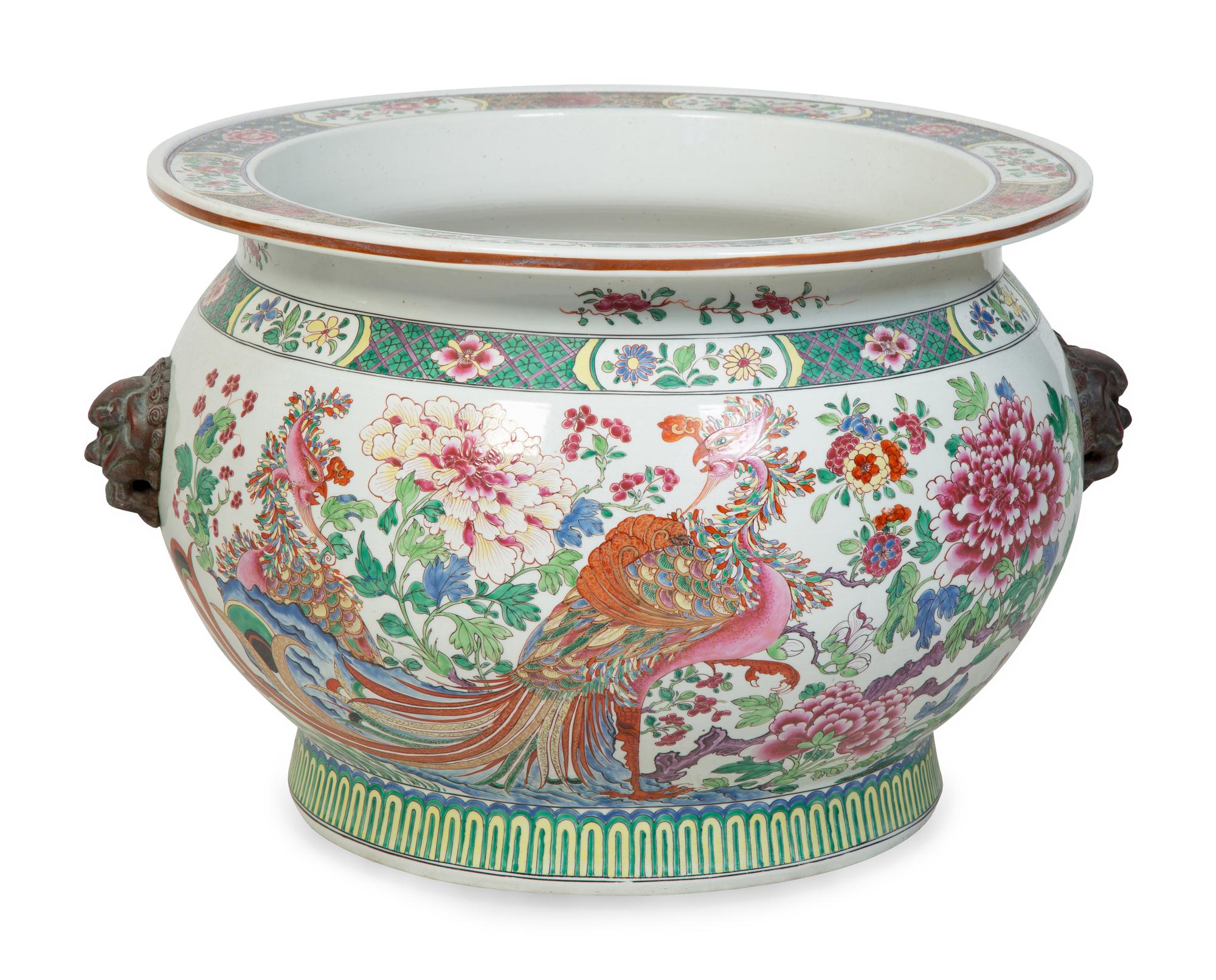 A Pair of Chinese Export Porcelain Jardinieres — 19TH CENTURY