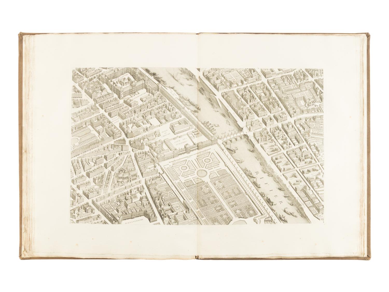 [MAPS & ATLASES]. BRETEZ, Louis (d. 1737). Plan de Paris, commence l'annee 1734, dessine et grave sous les ordres de Messire Michel Turgot . Paris: N.p., n.d., [ca 1880].