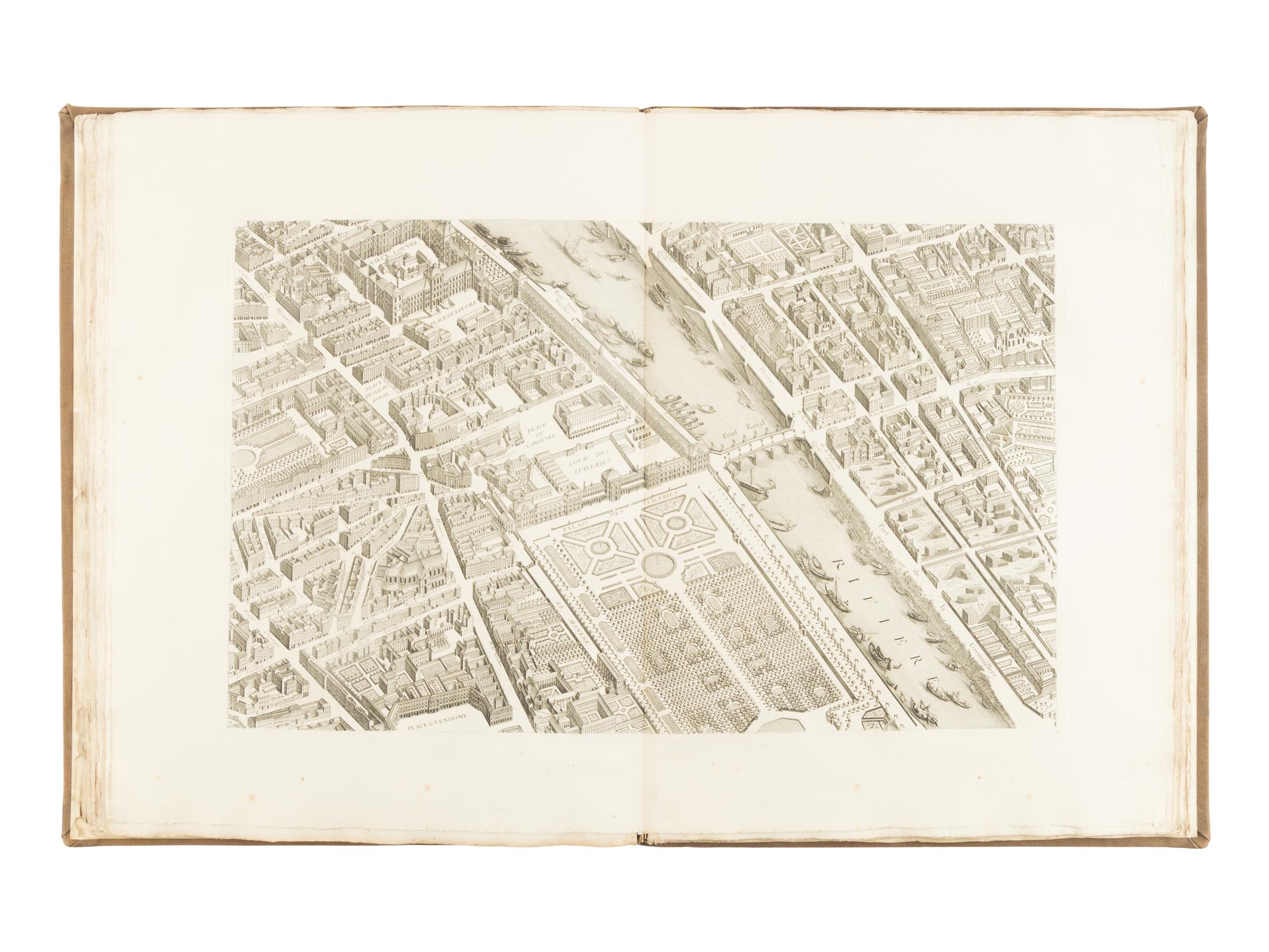 [MAPS & ATLASES]. BRETEZ, Louis (d. 1737). Plan de Paris, commence l'annee 1734, dessine et grave sous les ordres de Messire Michel Turgot . Paris: N.p., n.d., [ca 1880].