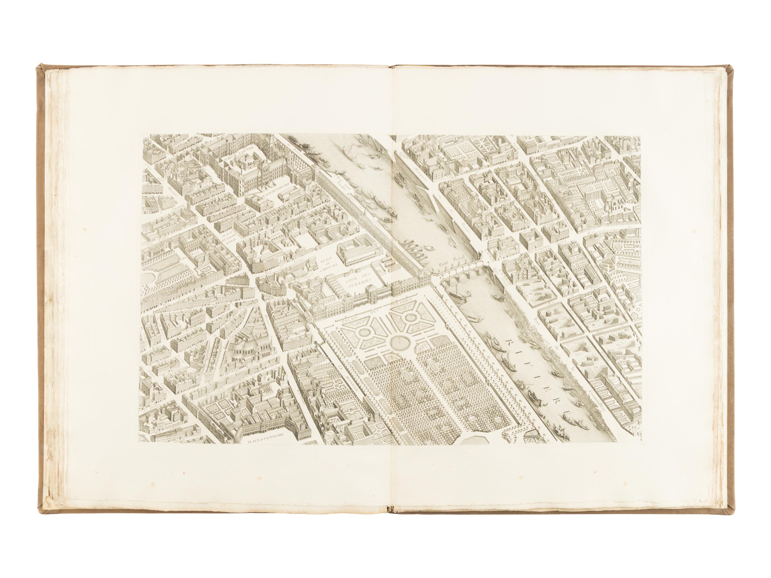 [MAPS & ATLASES]. BRETEZ, Louis (d. 1737). Plan de Paris, commence l'annee 1734, dessine et grave sous les ordres de Messire Michel Turgot . Paris: N.p., n.d., [ca 1880].